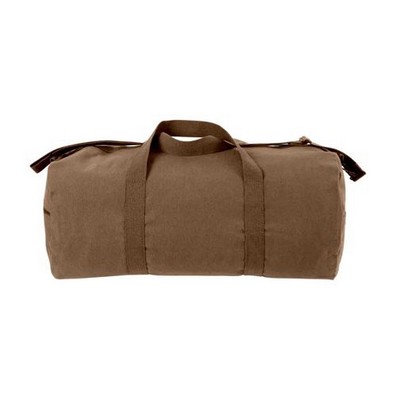 Brown 24" Canvas Shoulder Duffle Bag