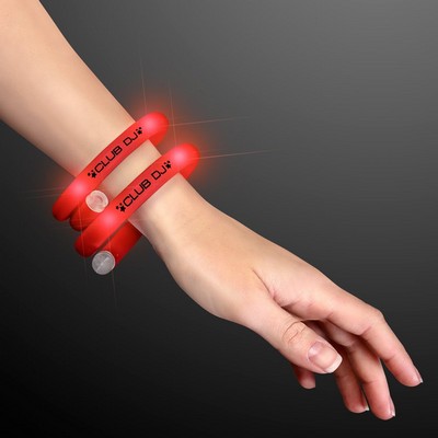 Flashy Red LED Tube Bracelet - PRINTED