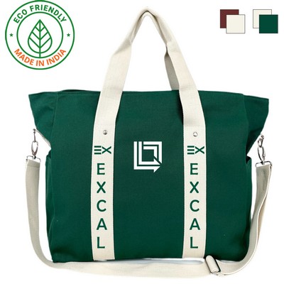 Heavy Duty 20 oz Canvas Travel Duffel Bag | Weekender Carry-on Green (20x16x7)