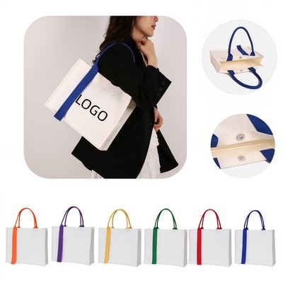Tote Bag with Ribbon Accents and Protective Finish