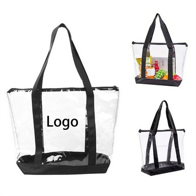 Transparent PVC Handheld Shopping Travel Shoulder Bag?