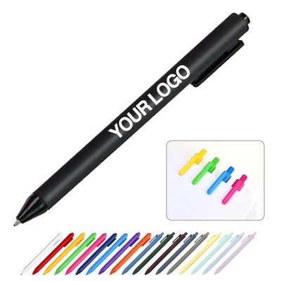 Soft Rubberized Touch Retractable Gel Pen