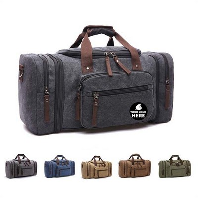 Vintage Canvas Weekender Duffle Bag